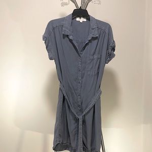 Oversized Button Down Blouse Dress